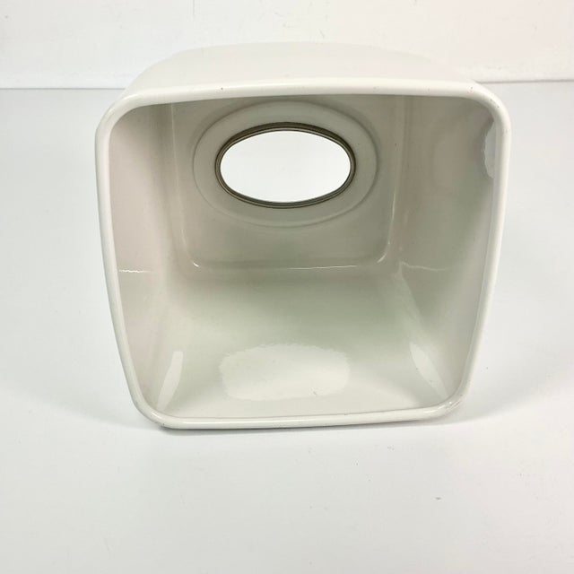 1980s Vintage Modern Contemporary Enameled Tissue Box Cover. For Sale - Image 11 of 11