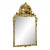 Vintage Rococo Gilt Wood Wall Mirror With Painted Pastoral Scene For Sale