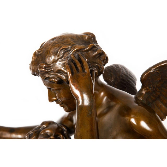 French Antique Bronze Sculpture “Awakening of Nature” by Emile Picault For Sale - Image 14 of 18
