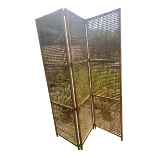 Vintage Woven Rattan Room Divider For Sale