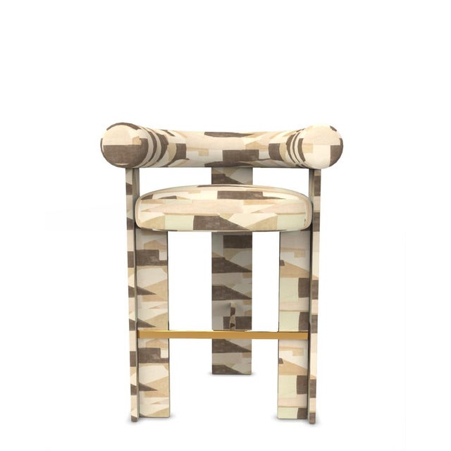 Collector Modern Cassette Bar Chair in Silt Fabric by Alter Ego For Sale - Image 6 of 6