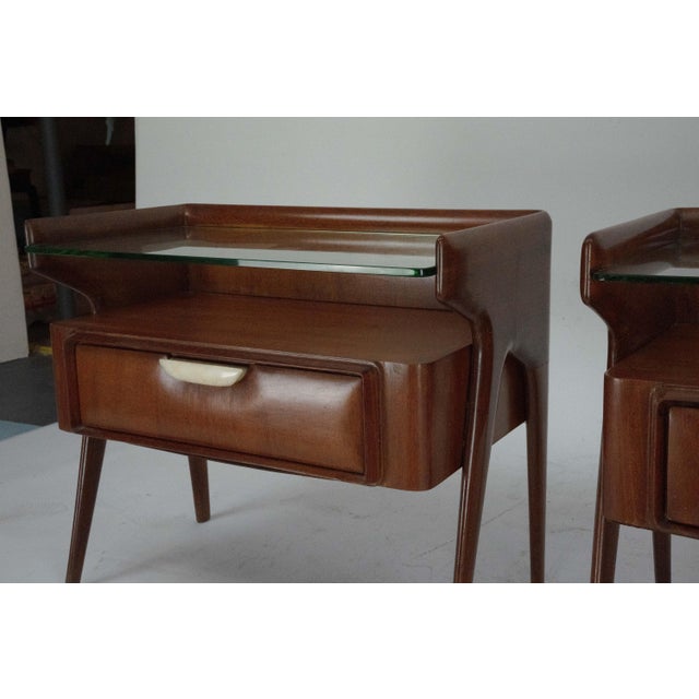 Mid-Century Modern Italian Bedside Tables attributed to Dassi, 1950s For Sale - Image 12 of 15