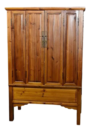 19th Century Chinese Elmwood Cabinet or Armoire