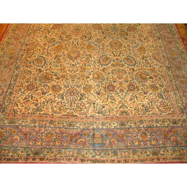 19th Century Zabihi Collection Persian Lavar Kerman Oversize Rug For Sale - Image 5 of 6