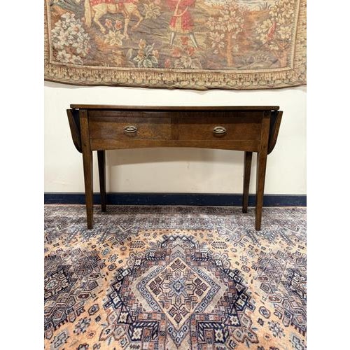 Wood French Rustic Farmhouse Oak Console Table For Sale - Image 7 of 8