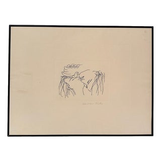 Gregorio Prieto, Serigraph on Paper The Kiss, 1920s, Paper For Sale