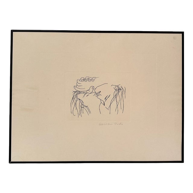 Gregorio Prieto, Serigraph on Paper The Kiss, 1920s, Paper For Sale