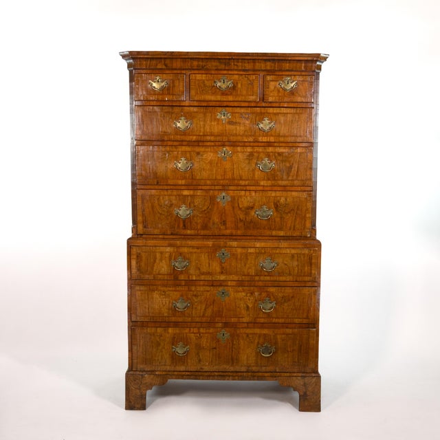 Georgian Walnut Chest on Chest, English, Circa 1720 For Sale - Image 10 of 10