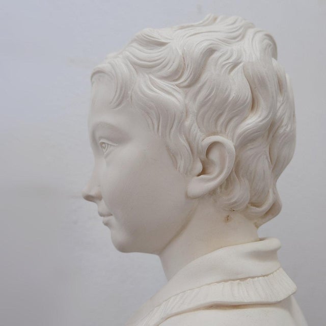 Jean-Antoine Houdon, Bust of Alexandre Brongniart, 1970s, Porcelain & Alabaster For Sale - Image 3 of 18