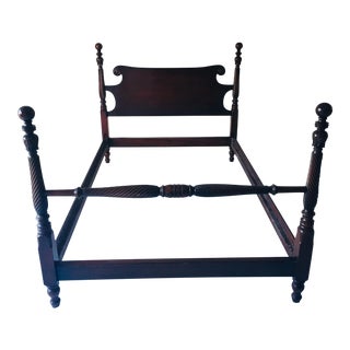Vintage Kindel 4-Post Mahogany Double Bed For Sale