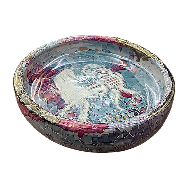 Sardinian Polychrome Ceramic Bowl by Claudio Pulli for Isola, 1970s For Sale