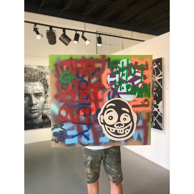 William Finlayson Jr. Acrylic on Cardboard Titled: “Shut it Down” 2018 For Sale In West Palm - Image 6 of 7