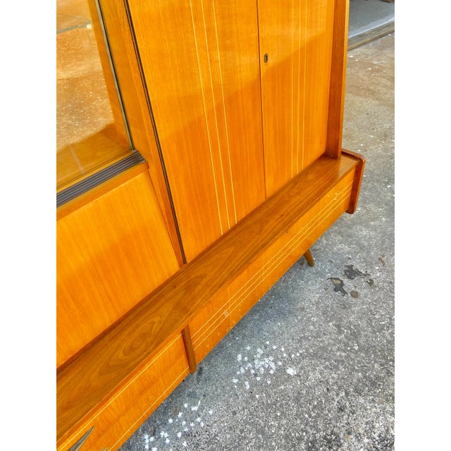 Space Age Monumental Highboard Wall Unit Display Case & Dry Bar | K B S of Germany For Sale - Image 4 of 12