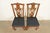1980s Henredon Georgian Carved Oak and Cane Side Chairs or Dining Chairs, Pair For Sale - Image 5 of 17