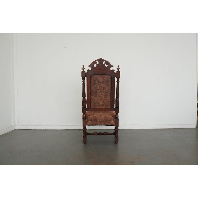 Vintage Spanish Revival Carved Wood Armchairs (Set of 2) For Sale - Image 9 of 17