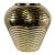 Vintage Art Deco Style Embossed Polished Brass Vase For Sale