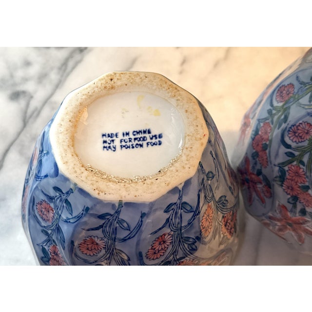 Vintage Pair of Chinese Hand-Painted Vases For Sale - Image 10 of 10