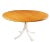 Italian Modern Round Dining Table in White Metal and Wood, 1970s For Sale
