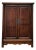 19.5" Natural Wood Pattern Brown 2 Doors Small Cabinet Chest For Sale