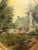 Beautiful Garden Cottage in Original Oval Gold Frame For Sale - Image 4 of 9
