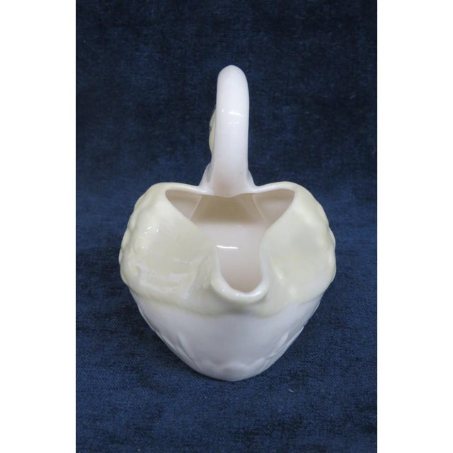 Belleek Pottery Ireland Yellow Luster Porcelain Swan Figurine Creamer 5204b For Sale - Image 13 of 18