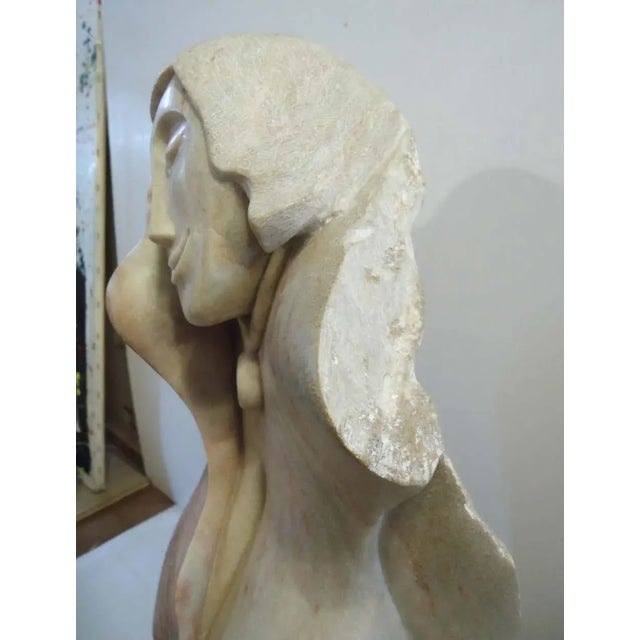 Signed Female Marble Sculpture For Sale In New York - Image 6 of 8