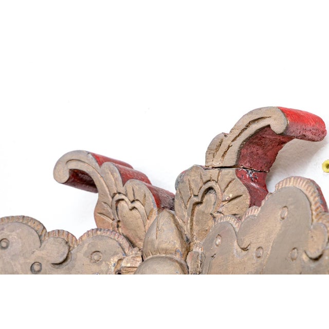 Chinese Vintage Decorative Chinese Hanging Carved Wooden Panel Trade Sign For Sale - Image 3 of 13