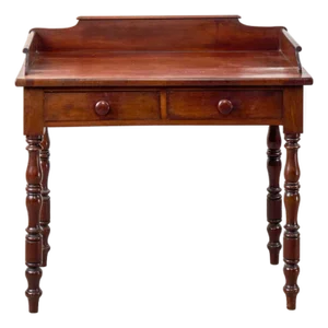 19th Century 2-Drawer Mahogany Desk/Wash Stand