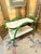 Mid-Century Modern Mid-Century Aldo Tura Style Rattan and Faux Malachite Bar Cart - Newly Painted For Sale - Image 3 of 11