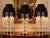 Victorian Mid 20th Century Gothic Revival Yugoslavian Hand-Cut Lead-Crystal Lamps With Black Velvet Fringe Shades - Set of 3 For Sale - Image 3 of 10