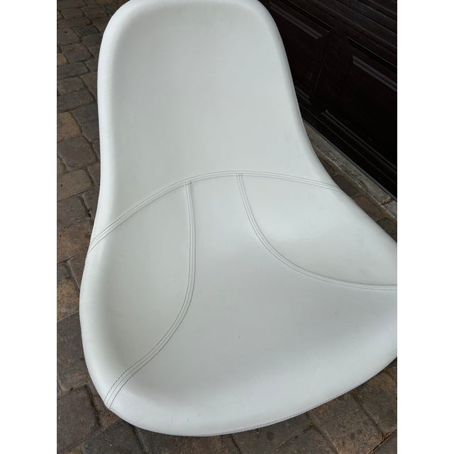 Animal Skin Vintage Carl Öjerstam Ikea Tirup Chair in White Leather For Sale - Image 7 of 7