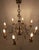 Metal Brass Dutch Chandelier with Fish Motif For Sale - Image 7 of 8