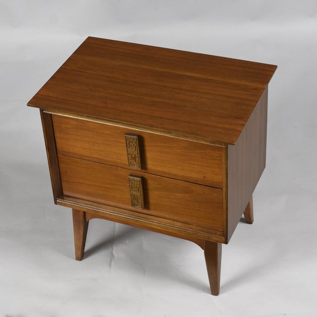 Brown Bassett Aztec Nightstand in Mayan Walnut Finish For Sale - Image 8 of 14