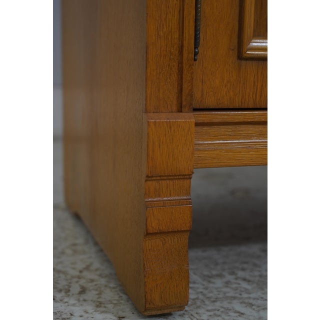 1950s German Mid Century Modern 3 Piece Oak Bookcase Cabinet For Sale - Image 14 of 17