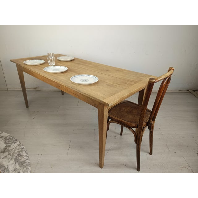 Vintage Farmhouse Table in Oak, 1890s For Sale - Image 5 of 18