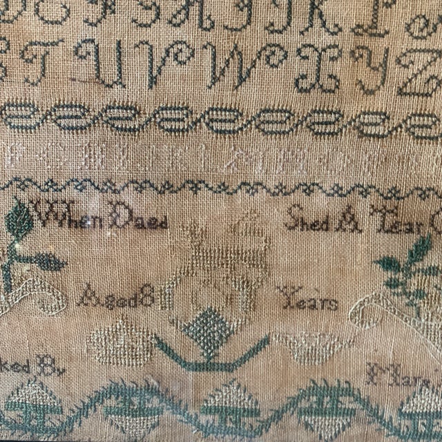 Early 19th Century Early 19th Century English Sampler, Mary A. Brady, Aged 8 For Sale - Image 5 of 11