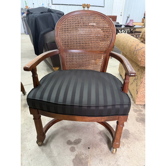 Maitland-Smith Poker Table With 8 Century Furniture Chairs For Sale - Image 12 of 18