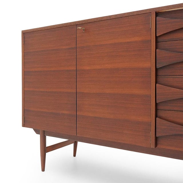 Mahogany Sideboard with Drawers, 1950s For Sale - Image 10 of 15