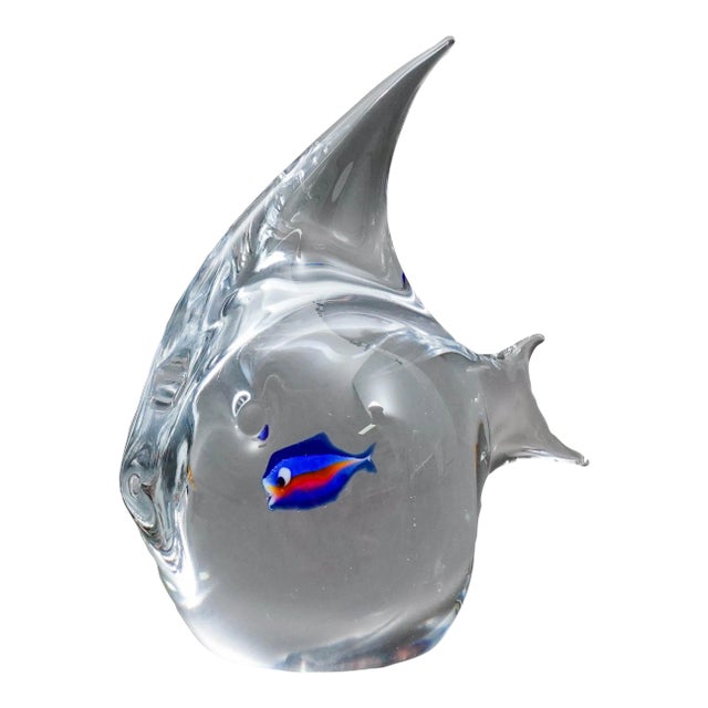 Mid 20th Century Elio Raffaeli Signed Oggetti Murano Italy Fish For Sale