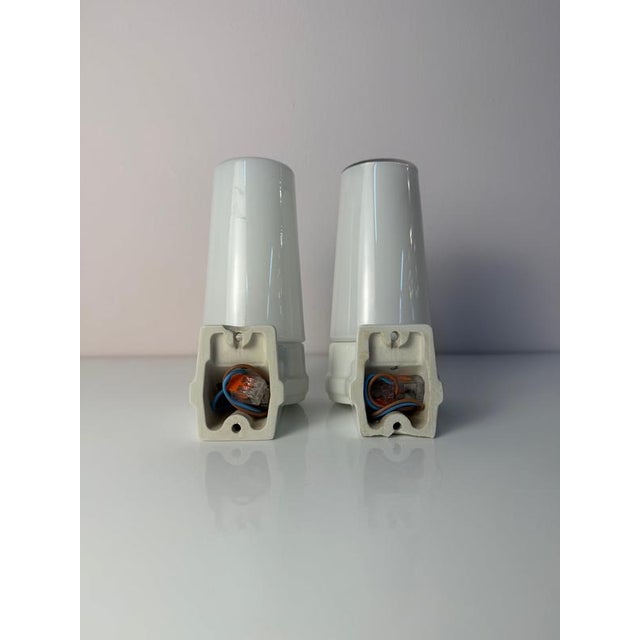 White Model 6080 Wall Lamp by Sigvard Bernadotte for Ifö, Set of 2 For Sale - Image 6 of 11