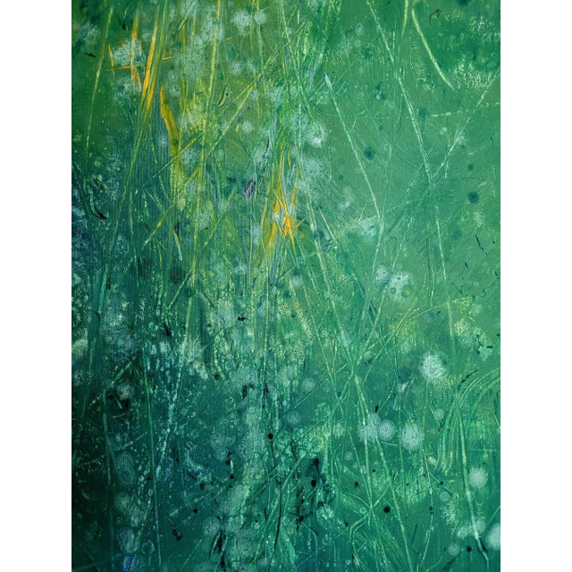 Contemporary Abstract Oil on Canvas "Innocence of Propagation" by Reiner Heidorn For Sale - Image 6 of 6