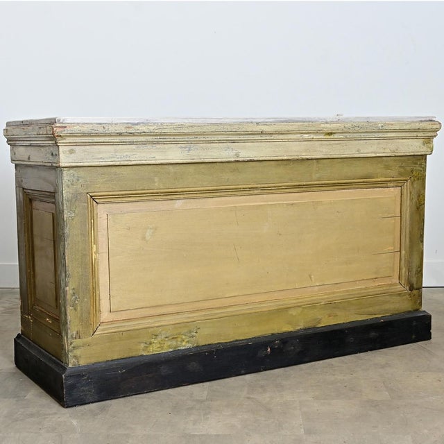 Mid 19th Century French 19th Century Painted Shop Counter For Sale - Image 5 of 10