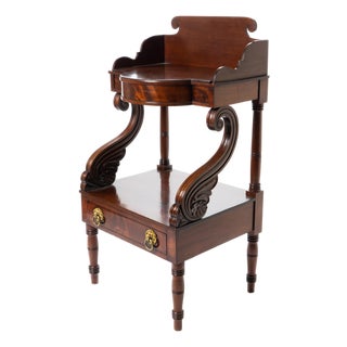 New York Neoclassic Mahogany Wash Stand, C. 1825-30 For Sale