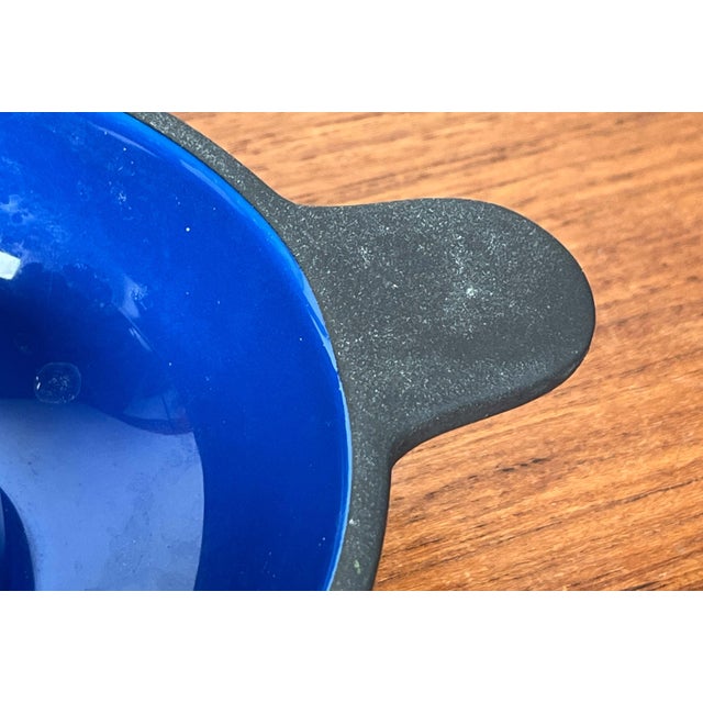 Vintage Danish Blue Ceramic Candleholder from Stelton For Sale - Image 16 of 18