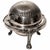 A beautiful vintage F.B. Rogers silver-plated roll-top caviar dish, equally lovely for serving butter or other...