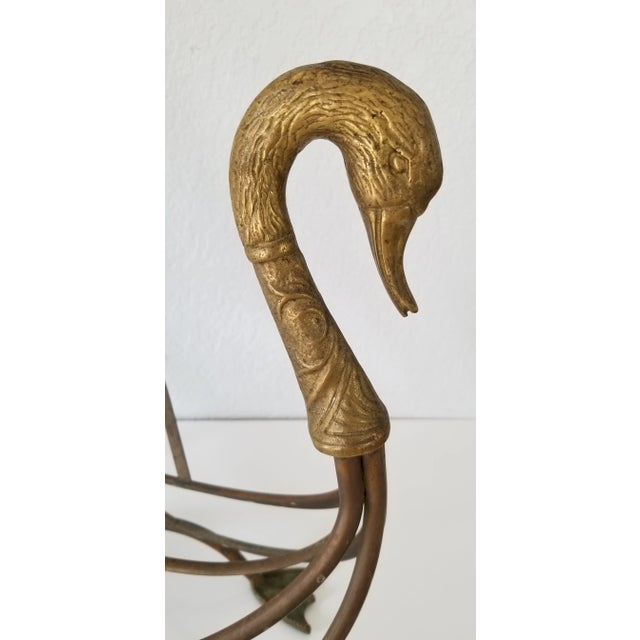 Abstract Maison Jensen Style Italian Brass Magazine Rack / Holder/ Sold For Sale - Image 3 of 10