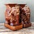 Brown Vintage Glazed Ceramic Elephant Low Stools - A Pair For Sale - Image 8 of 12
