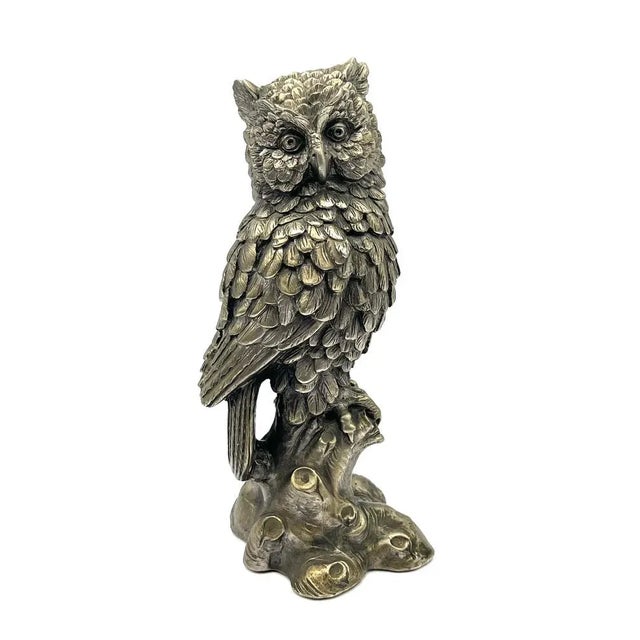 Art Deco Metal Owl For Sale - Image 12 of 12