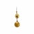 American Vintage 14k Gold Articulated Double Ball Drop Pierced Earrings, A Pair For Sale - Image 3 of 3