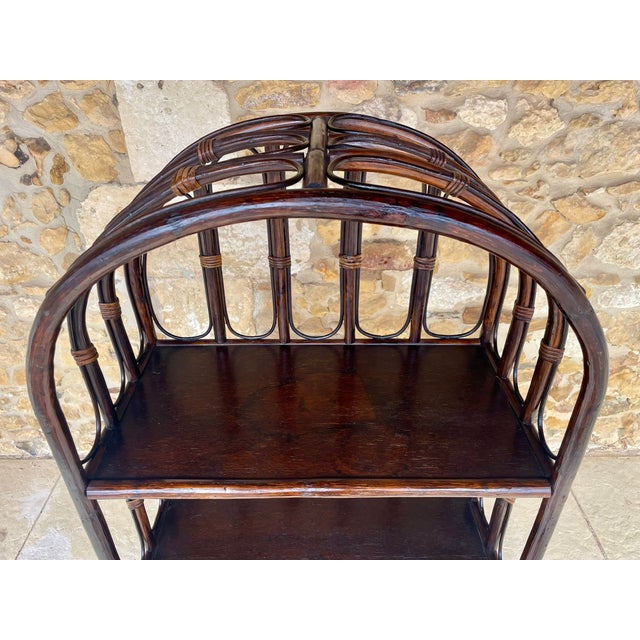 Mid-Century Modern Vintage Bamboo and Rattan Bookcase, 1960s For Sale - Image 3 of 18